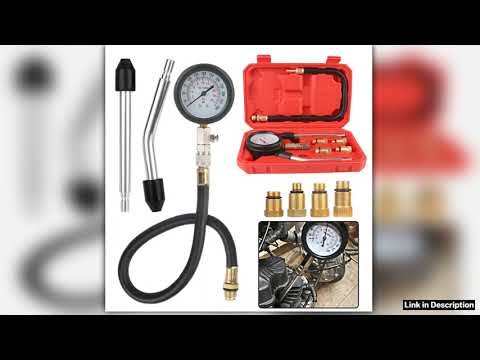 Gasoline Engine Compression Meter Automotive Cylinder Tester Kit with M10 M12 M14 M18 Adapter Auto