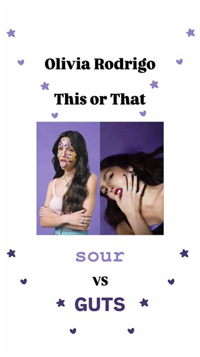 took me soooo long to do but it’s so fun!! What did you choose? 💜 #fyp #oliviarodrigo #guts #sour #thisorthat