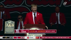 John Tudor: "As players we come and go, but as a Hall of Famer, we will forever be linked to the St. Louis Cardinals. I think I can live with that." #STLCards #CardsHOF | FanDuel Sports Network Midwest