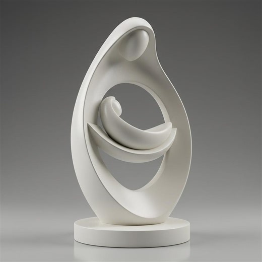 Abstract Madonna and Child STL File | Modern Minimalist Virgin Mary 3D Print Model | Elegant Holy Family Figurine | Digital Download - Etsy