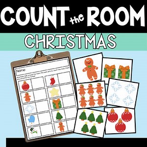 Christmas Count the Room | Number Recognition & Counting to 10 Activity for PreK