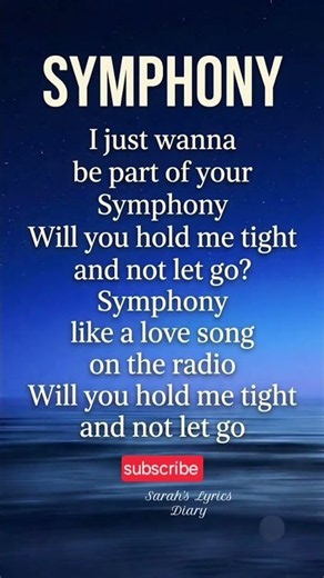 Symphony Lyrics - Clean Bandit(ft.Zara Larsson)#symphony#cleanbandit#lyrics#Zara#viral#songs#english