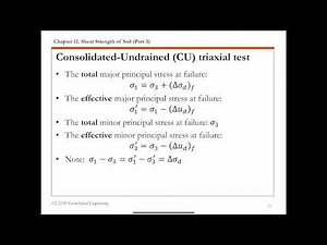 Chapter 12 Shear Strength of Soil - 7 Consolidated-Undrained Triaxial Test