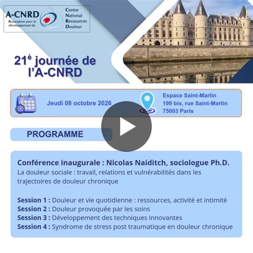 #acnrd2026 #santé #douleurs #douleurschroniques #journéesacnrd #congrès #formation #idel #infirmiereliberale #medecineintegrative | CNRD (Centre National Ressources Douleur) - APHP