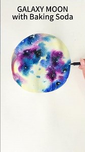 How to create GALAXY TEXTURE with Baking Soda #watercolor #beginnerarttips #art #painting #drawing