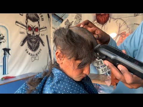ASMR Long Hair to Bald | Full Machine Head Shave Transformation 💈