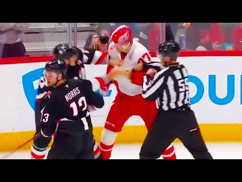 Tage Thompson Simon Edvinsson Fight Scrum | Detroit Red Wings vs Buffalo Sabres 2025 NHL Highlights