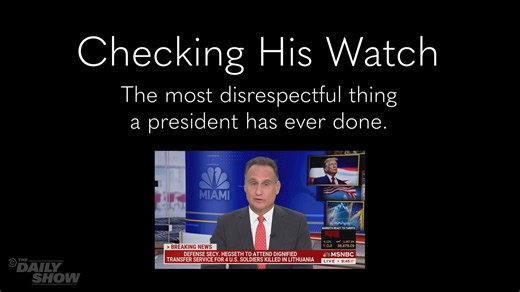 Trump skipped a ceremony for fallen soldiers to play golf but don't forget the time Biden did something worse: attended the same ceremony and looked at his watch | The Daily Show