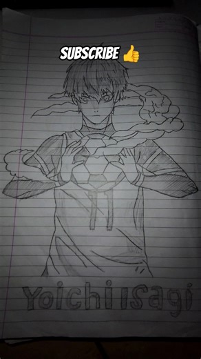 isagi from blue lock drawing #artificial #viral 2026