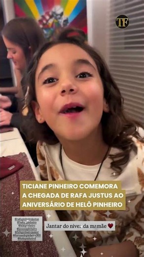 Ticiane Pinheiro celebrates Rafa Justus's arrival at Helô Pinheiro's birthday party