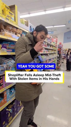 Shoplifter Fell Asleep Mid-Theft 😳