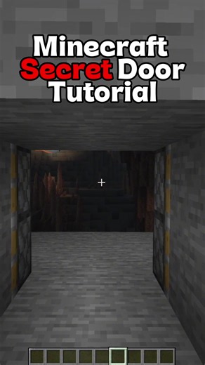 Minecraft Secret Door Tutorial 🤫 #minecraft #friends #door #secret #tutorial