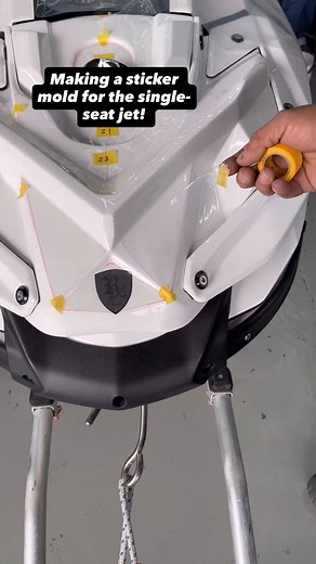 1K views | Making a sticker mold for the single-seat jet! ⚡️ A pretty intricate job! I wonder what the design will look like!? ↓ what’s new on our Instagram  https://www.instagram.com/jetstar_jetskiparts_from_japan?igsh=MXV5aHAzMHh0MmU4cw%3D%3D&utm_source=qr #jetski #jetskiparts #usedjetskiparts #pwc #singlejet | Jet-Star | Facebook