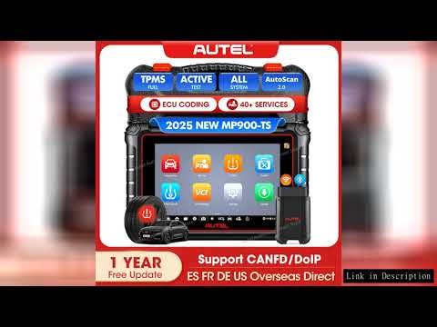 2025 Autel MaxiPRO MP900TS Scanner TPMS Diagnostic Tool ECU Coding, Active Test, 40+ Services, CAN F