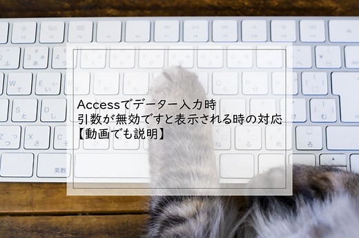 Accessでデーター入力時引数が無効ですと表示される時の対応【動画でも説明】 | エンジョイ!Access