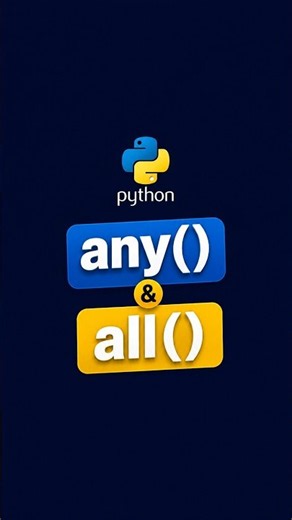 Python’s Hidden Shortcut: any() & all() | #shorts