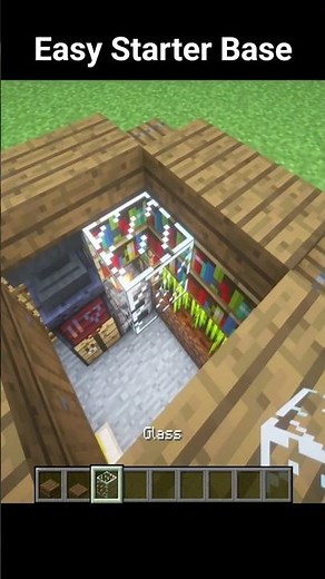 Easy Starter Base You NEED 🏡 | Minecraft #mctutorial #minecraftbuilding #minecraftshorts
