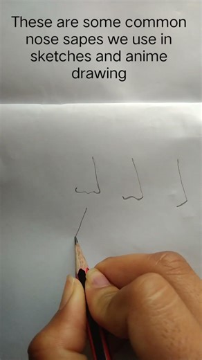 how to draw different nose shapes✍️| easy art tutorial #drawdaily