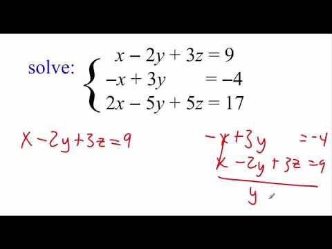 Pre-Calculus 7.3: Multivariable Linear Systems part 1