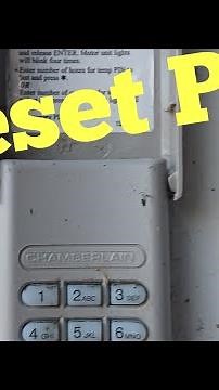 How to reset chamberlain keypad code w/o resetting keypad