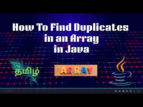 Find Duplicate Elements in Java Array | Nested Loops Explained |Tamil Tutorial | ‪@codeandinnovate‬