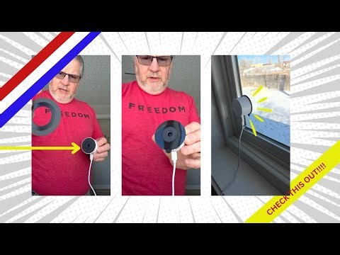 AKINGUAR 3MP 2K Window Mounted Security Camera Night Vision