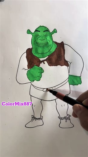 Shrek favorite 😻😅 colours #color #colors #glittering #art #Shrek #favorite