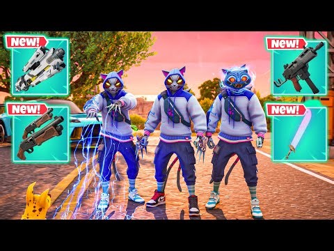 NYANJA TRIO vs ALL NEW MYTHIC WEAPONS ( NEW! Fortnite Chapter 7 Season 1 )
