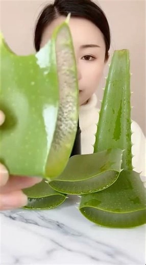 ASMR Juicy Aloe Vera Eating Sounds 🪴 | Ultra Satisfying Wet Crunch | No Talking