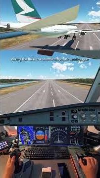 A340 vs Space Shuttle landing comparison #msfsx #aviation #simulation