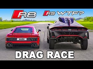 Audi R8 v RS Q e-tron: DRAG RACE