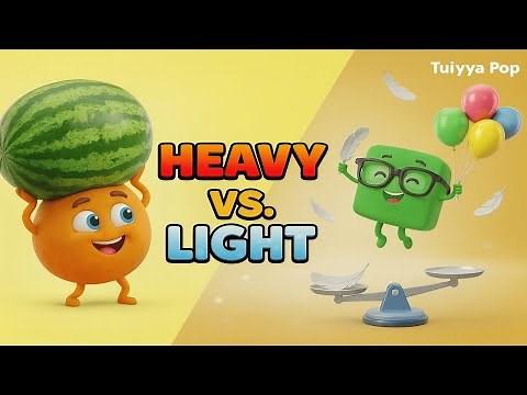 Heavy vs Light | Learn Opposite for Kids | Fun Learning Video for Kids | Tuiyya Pop