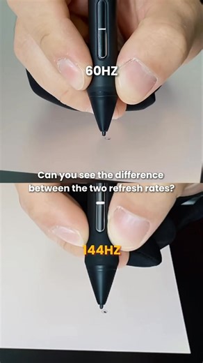 看得出60Hz和144Hz的差異嗎👀 _______________________ 【新品登場】Huion Kamvas Pro 27(144HZ) 🔥 高刷新率 x 高畫質 / 高刷螢幕讓每個筆畫靈感都跟得上！🖊️ _______________________ 🎁Kamvas Pro 27(144HZ) 到貨啦！最近開始陸續發貨！ 🔗https://tw.huion.store/products/kamvas_pro27_144hz | 繪王趨勢-臺灣