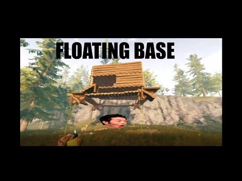 How to build a floating base in the forest with simple stairs-THE FOREST