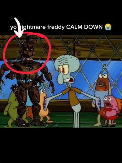 Squidward's Hilarious Reaction in Nightmare Freddy Memes