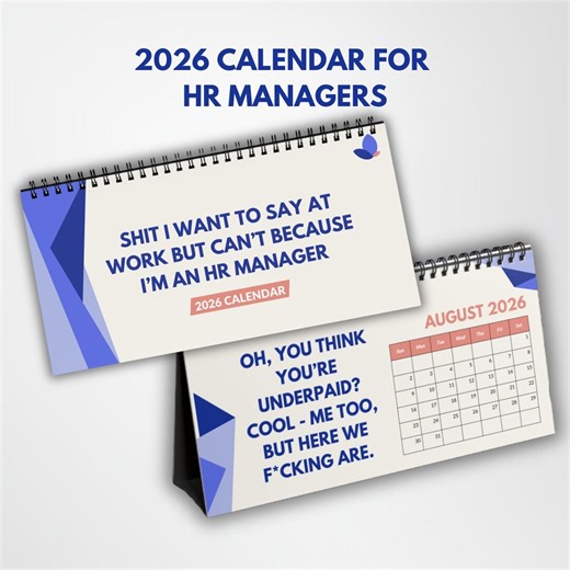 2026 Desk Calendar for HR Manager, White Elephant Gag Gift for Human Resources Head, Sarcastic Gift, Coworker Gift, Funny HR Gift,joke Humor - Etsy