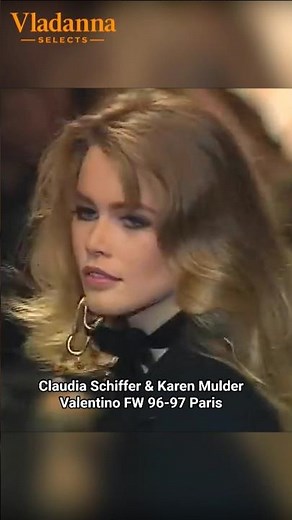 Blonde Supermodels 👑👑 Claudia Schiffer & Karen Mulder • Valentino Runway • Fashion History FW 96