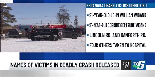 UPDATE: Victims identified in deadly Escanaba crash