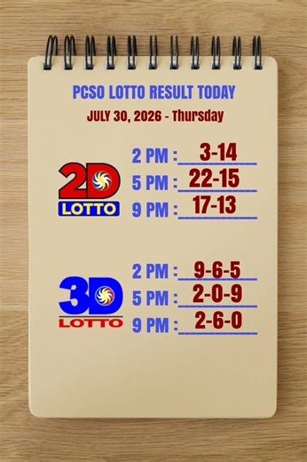 Lotto Result Today 9pm Draw July 30, 2026 PCSO #lotto #lottoresulttoday #lottoresulttoday9pm