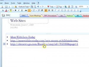 Adding a link to your OneNote from an email