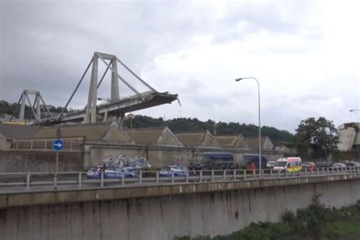 Gênes : les images de l’effondrement d’un viaduc qui a fait au moins 38 morts