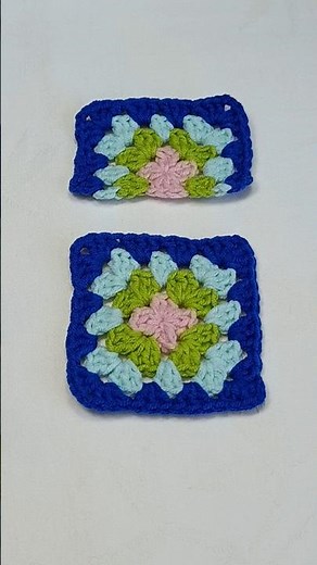 Crochet Half Granny Square #crochethalfgrannysquare