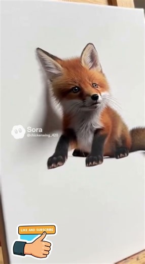 Baby Fox #cute #art #like #subscribe
