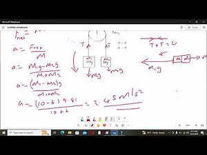 Newton's second law of motion -The Atwood Machine problem