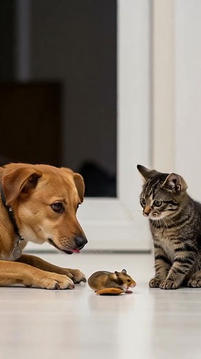 Incredible Way Hamster Shares Cookie with Cat, Not Dog | Sea Monster