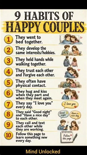 9 Habits of Happy couples #motivation #shortsfeed #quotes #love #viral #trending #relationship