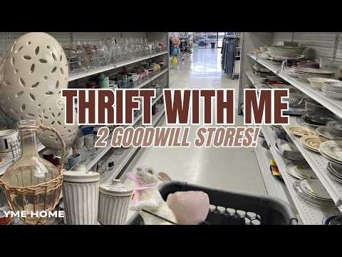 *NEW* Thrifting HOME DECOR HAUL & MORE/ Thrift with Me at 2 GOODWILL Stores/ Spring Decorating IDEAS