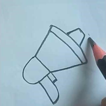 Easy Megaphone Drawing Tutorial 🎨 | Simple Speaker Sketch for Beginners #Shorts