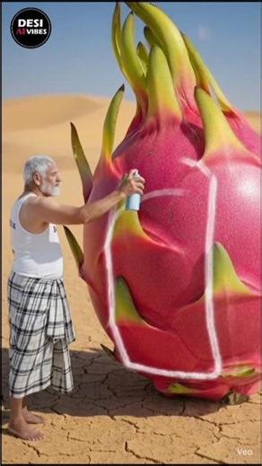 Giant Dragon Fruit into House #viral #ai #fruithouse