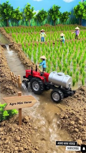 Amazing Mini Rice Farming 🌾 | Tiny Tractor Harvest | Mini Farming